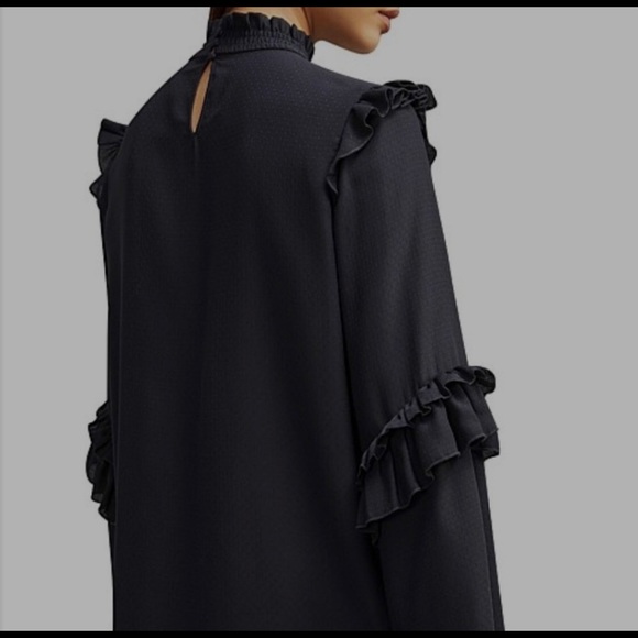 Witchery Black Ruffle Blouse - Picture 3 of 12